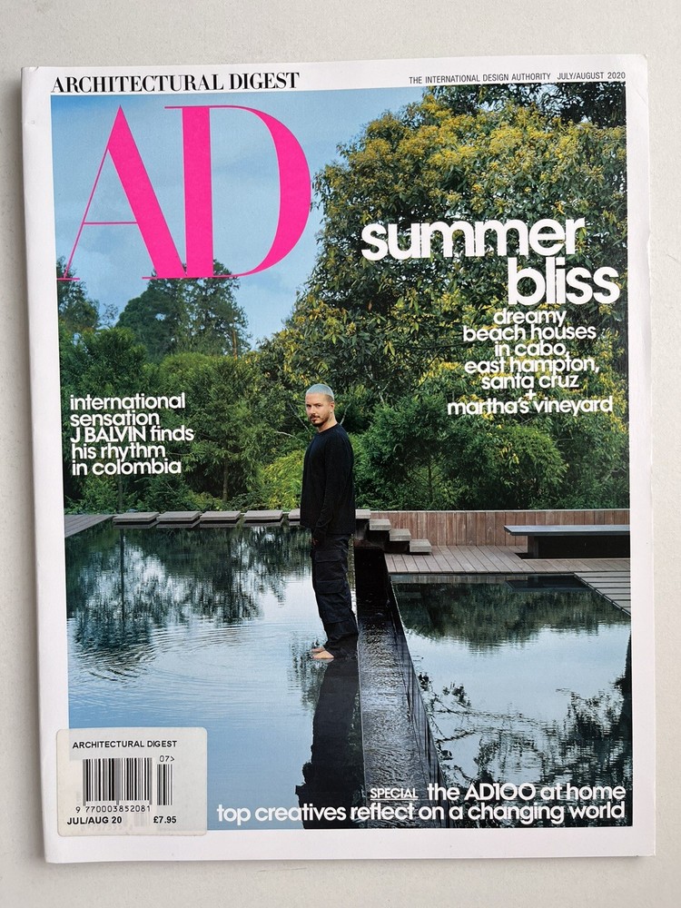 J BALVIN USA ARCHITECTURAL DIGEST AD MAGAZINE JULY 2020