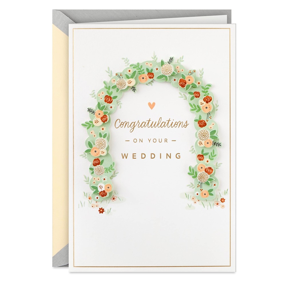 Hallmark Wedding Card (Flower Arch) Signature Handcrafted Greeting Card