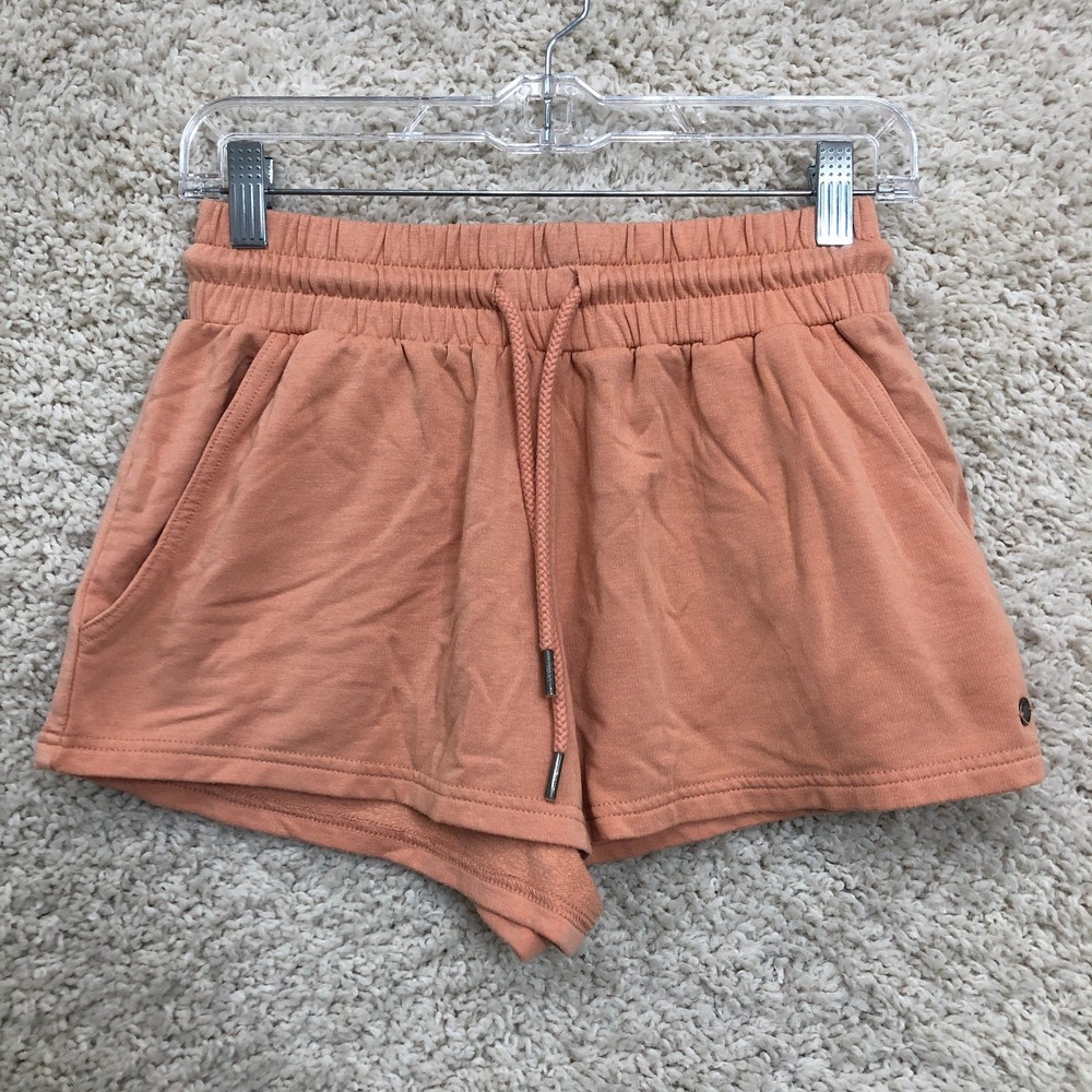 Roxy Shorts Small Adult Orange Sweatshort High Rise Athletic Stretch Gym Womens
