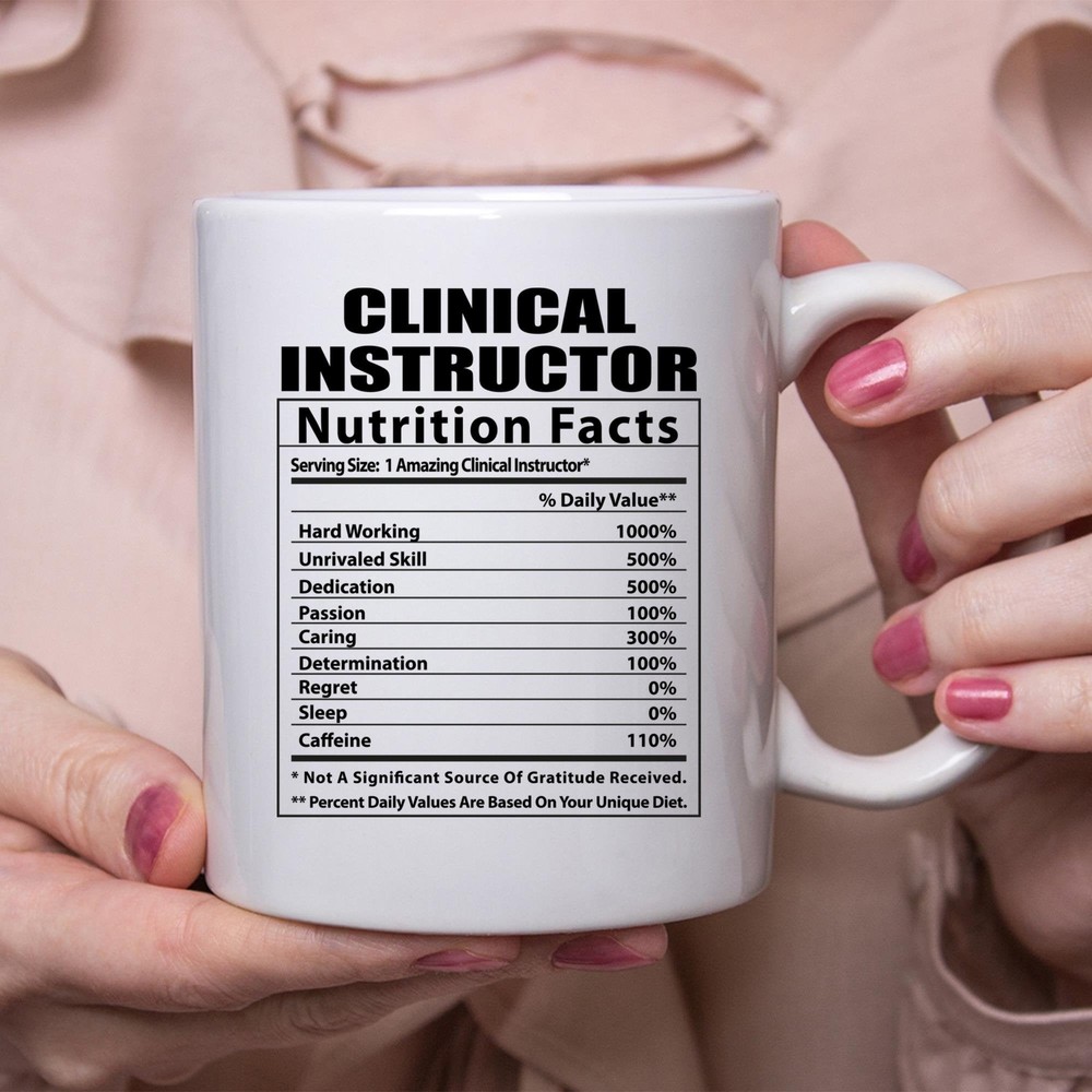 Funny Clinical Instructor Nutritional Facts White Coffee Mug