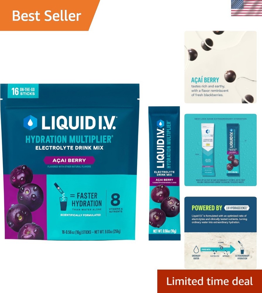 Acai Berry Hydration Multiplier with Electrolytes – 16 Servings-image