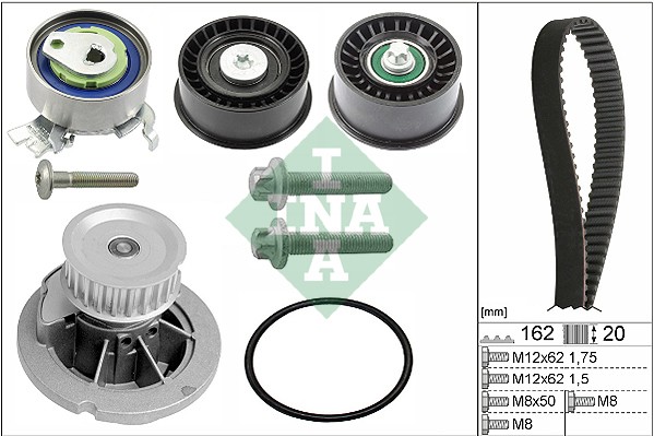 530 0441 30 INA Water Pump + Timing Belt Kit for CHEVROLET,HOLDEN,OPEL,VAUXHALL