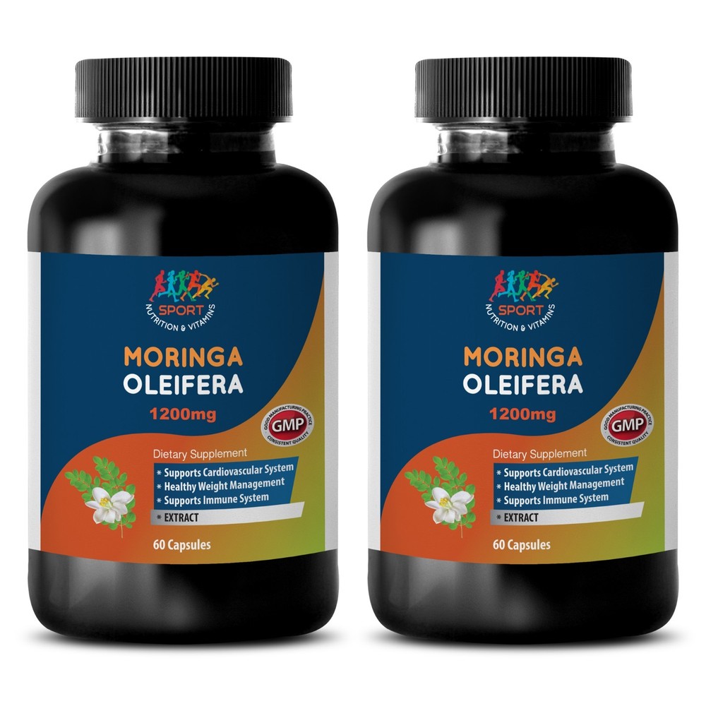 Weight Management - Moringa Oliefera Extract 1200mg - Superfood - 2 Bot 120 Ct