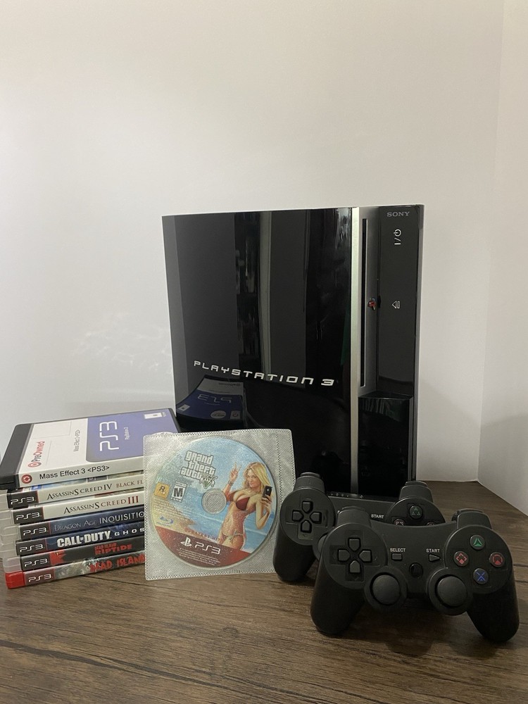 Sony PlayStation 3 FAT console bundle(2 controllers / 9 games)