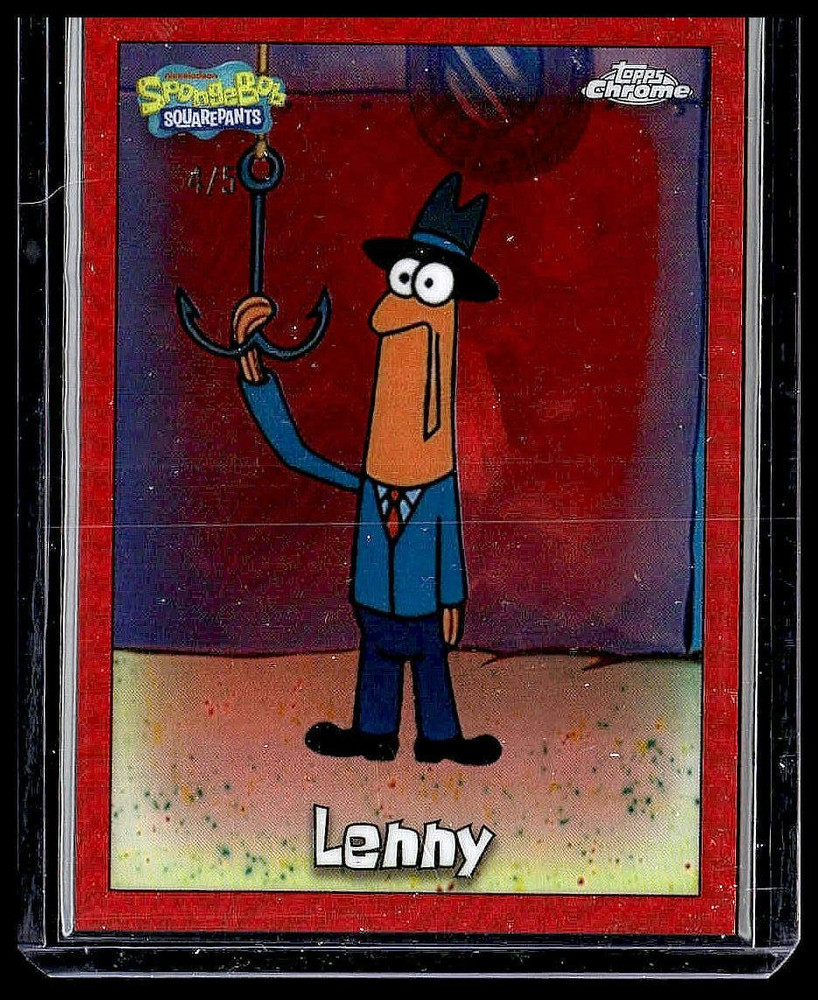 2025 Topps Chrome Spongebob - Lenny, Red Refractor /5