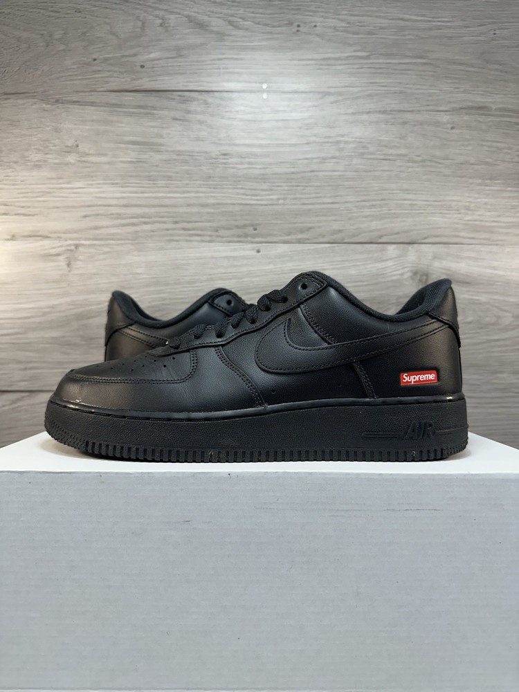 Nike Air Force 1 Low x Supreme Box Logo - Black - Size 9