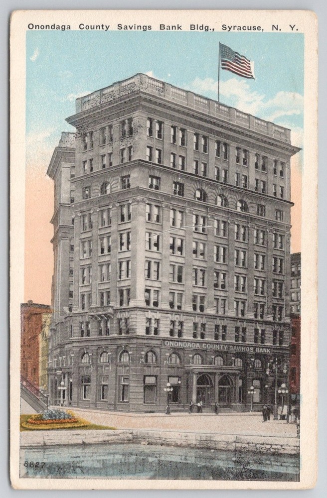 Syracuse NY Onondaga County Savings Bank Building Postcard Vintage Pre-1920