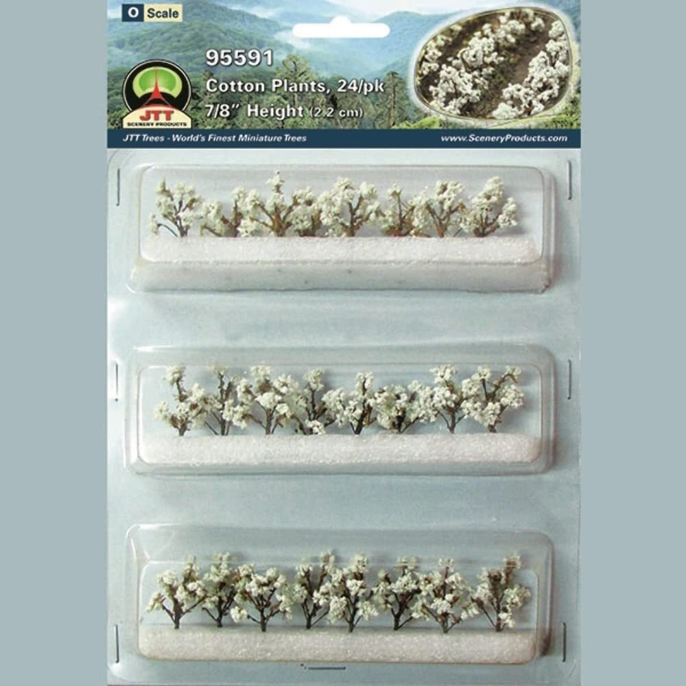 JTT Scenery Cotton plants, O-scale. 24/pk