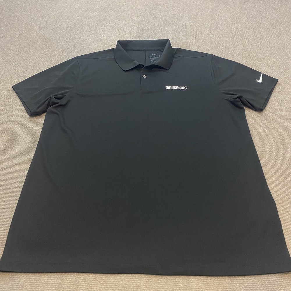 Dallas Mavericks Shirt Mens Large NBA Basketball Nike Dri Fit Polo Short Sleeve