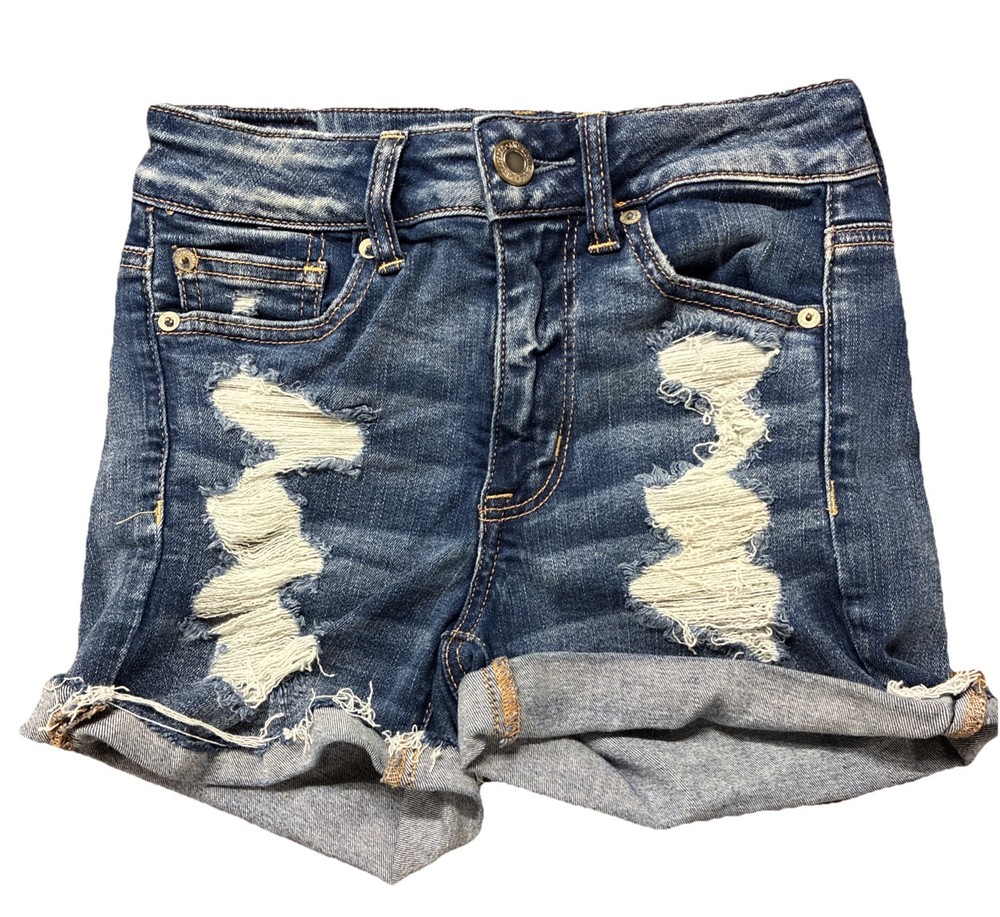 American Eagle Women’s Size 2 Next Level Stretch X Distressed Hi-rise Shortie