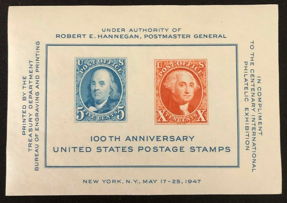 100th Anniversary United States Postage Stamps New York, N.Y., May 17-25, 1947