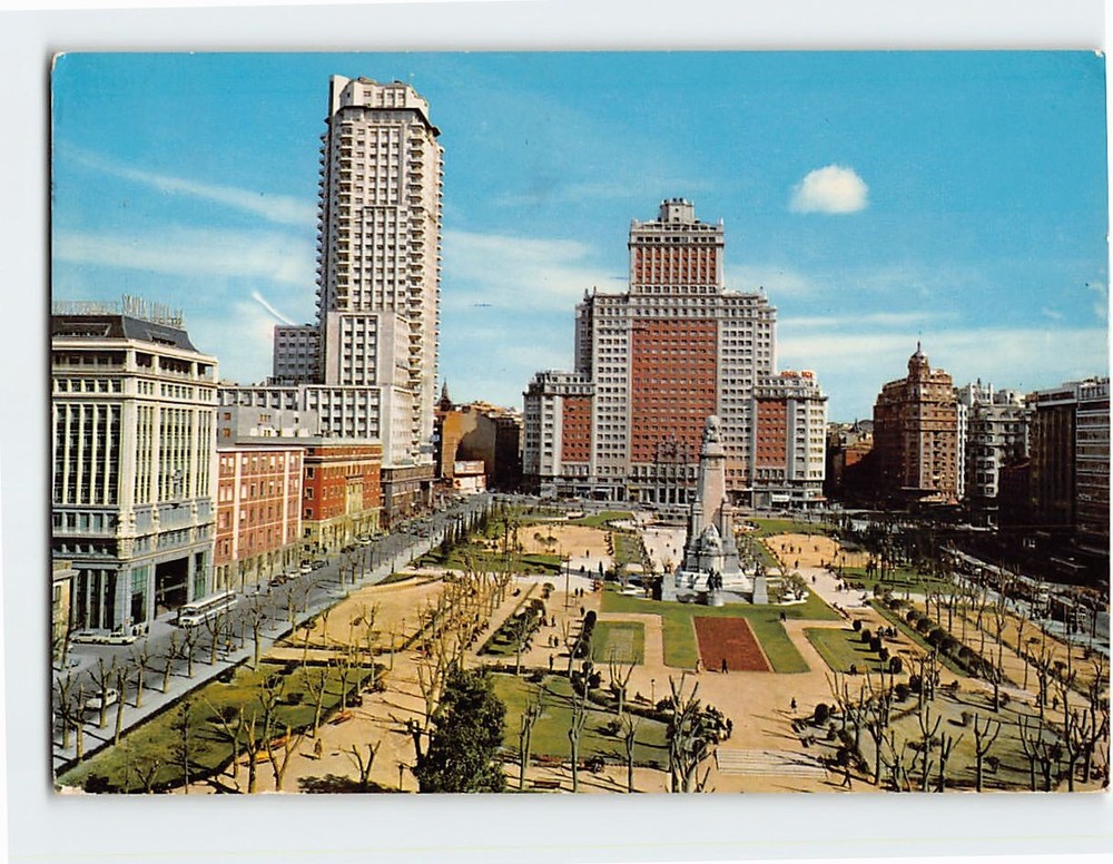 Postcard Plaza de España Madrid Spain