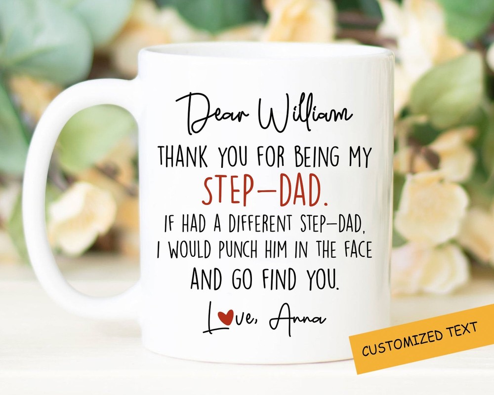 Personalized Step Dad Mug Thank You For Being My Bonus Dad Mug Mug For Fathers