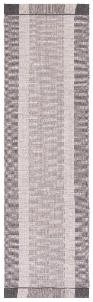 Ivory and Grey Cotton Runner Rug 2x9 Feet Natural Fiber Hallway