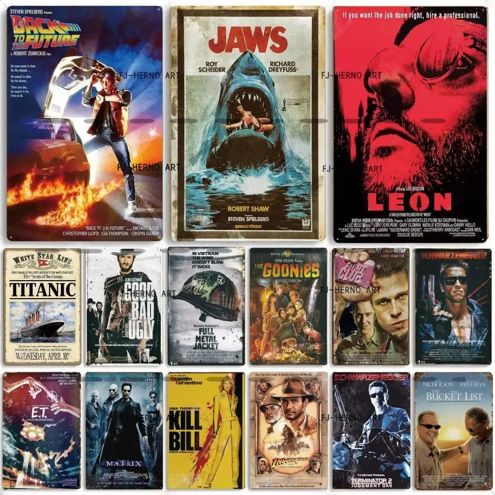 Films Tin Metal Sign Old Movie Metal Plaque Poster Vintage Wall 8x12