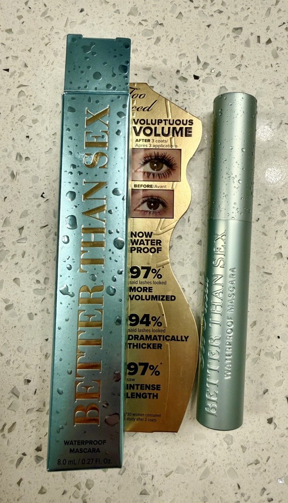 Too Faced BETTER THAN SEX Waterproof Mascara ‑ Black ‑ 0.27 Oz / 8.0 mL.