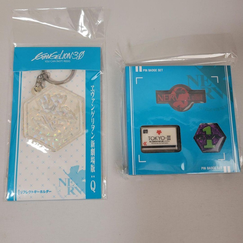 Evangelion Acrylic Key Chain Pin Badge Set