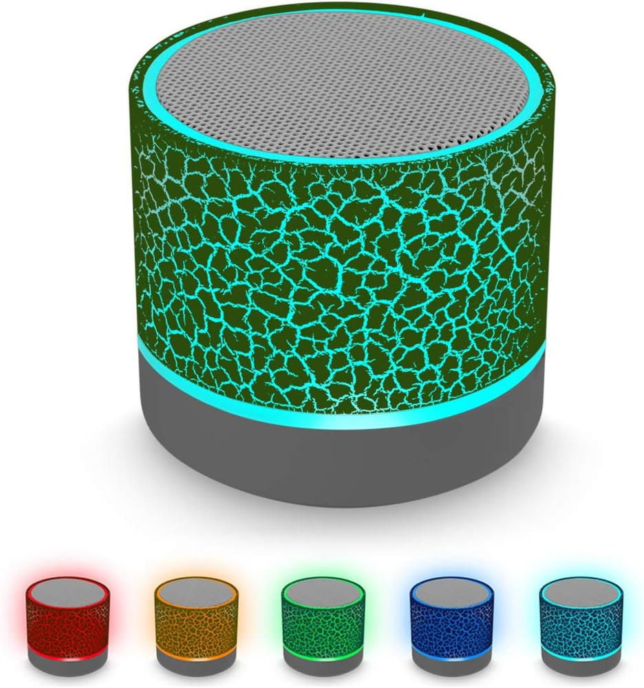 Portable Mini Speaker with Super Bass Stereo Rechargeable LED Lights
