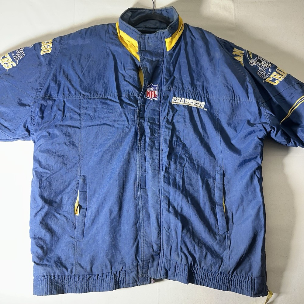 Vintage Starter NFL San Diego Chargers Puffer Jacket Embroidered Size XL