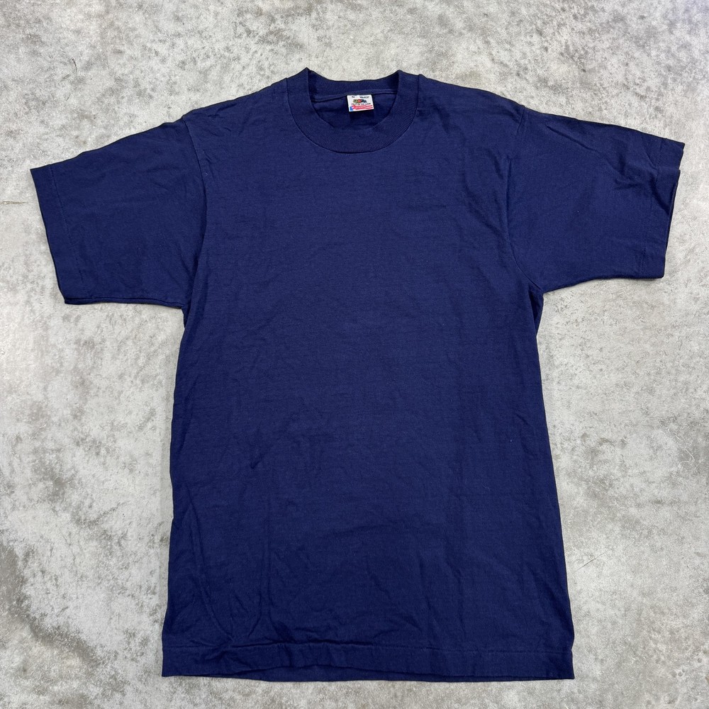 Vintage Fruit of the Loom Shirt Mens Medium Blank Made USA Single Stitch 90s Tee