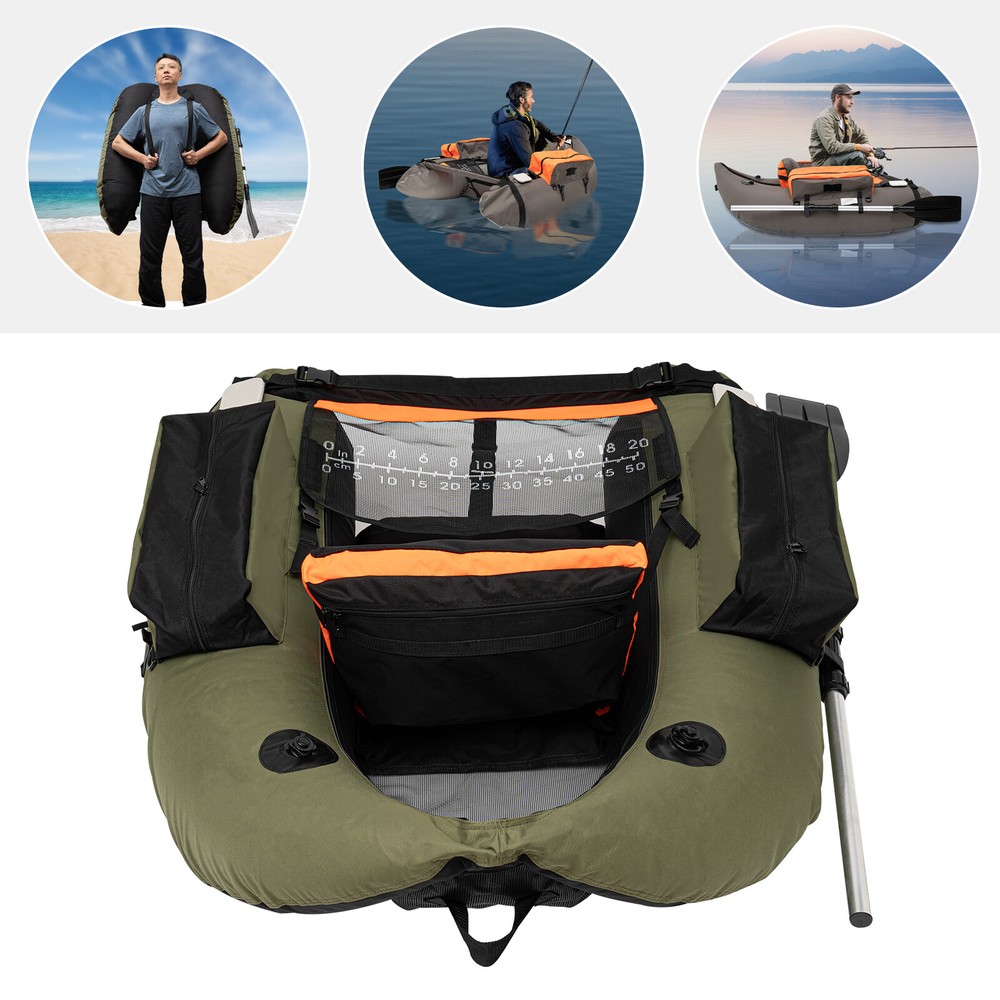 Inflatable Fishing Boat Tender Rafting Dinghy Supports Up to 130kg