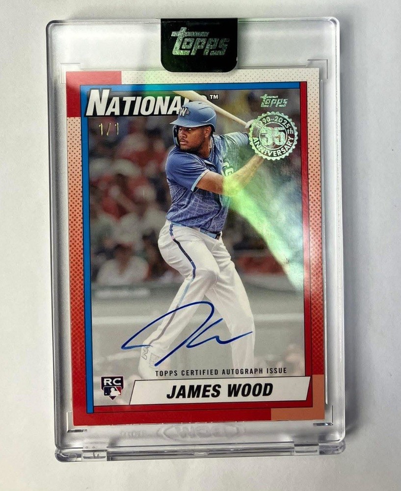 2025 Topps James Wood 1/1 Rookie Auto Nationals SEALED