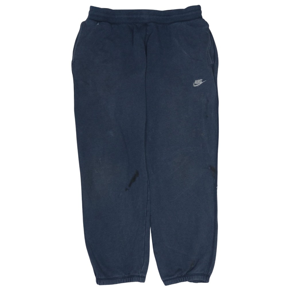 Nike Mens Joggers Navy Blue Fleece Tapered Elastic Waist Pockets Drawstring XL