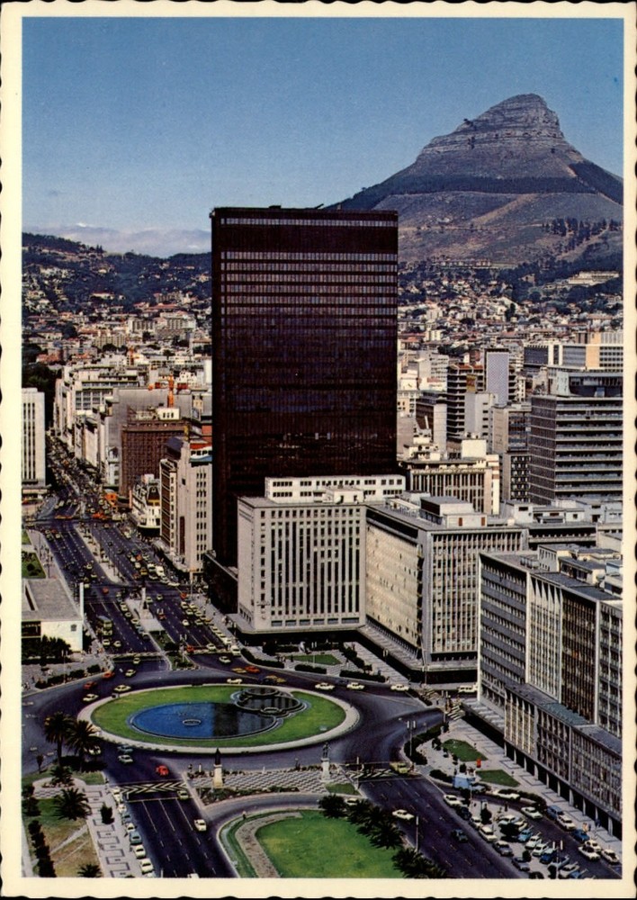 South Africa Cape Town Heerengracht Adderly Street aerial unused postcard sku121