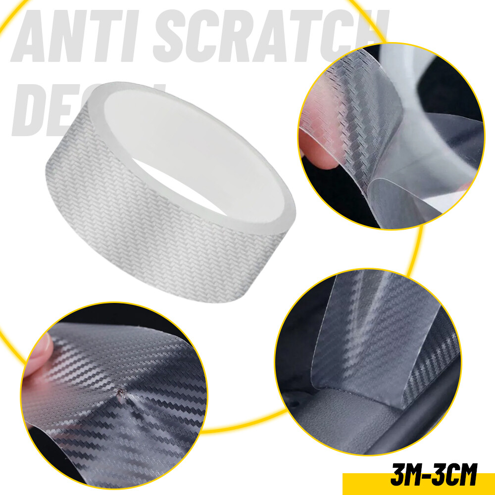 3cm x 3M Car Door Sill Protector Anti-Scratch Scuff Cover Decal  