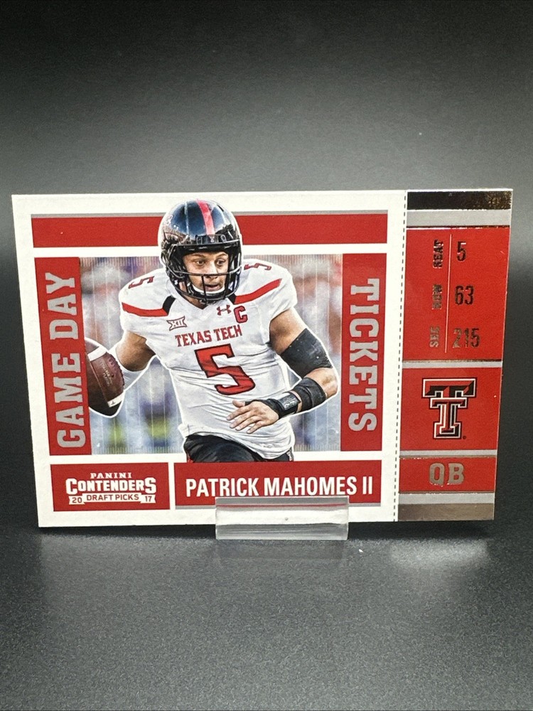 2017 Panini Contenders Draft Picks Patrick Mahomes Rookie Game Day Tickets RC