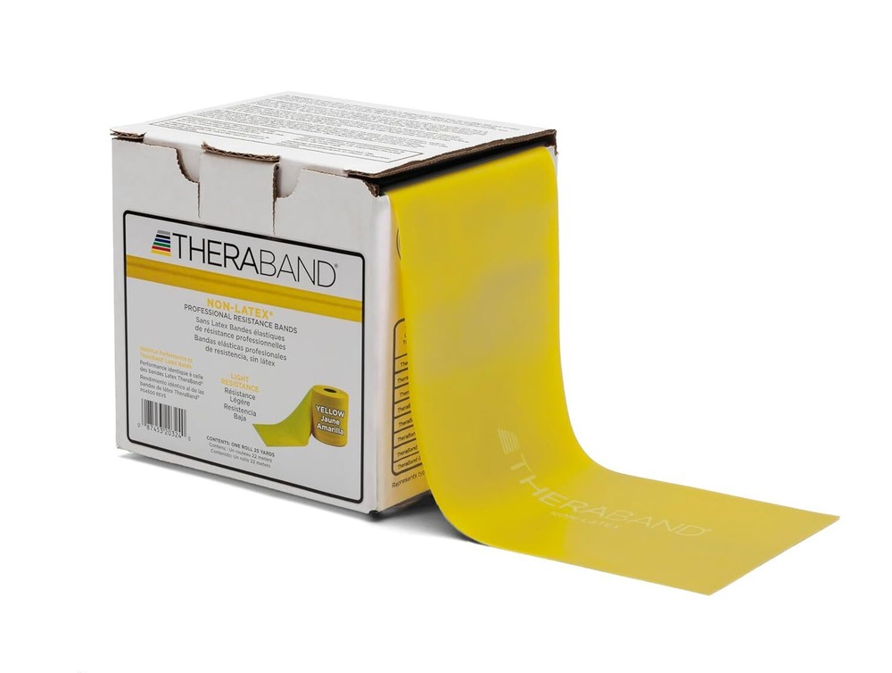 Yellow Non-Latex Elastic Resistance Band Roll 25 Yards Professional Strength Training Tool