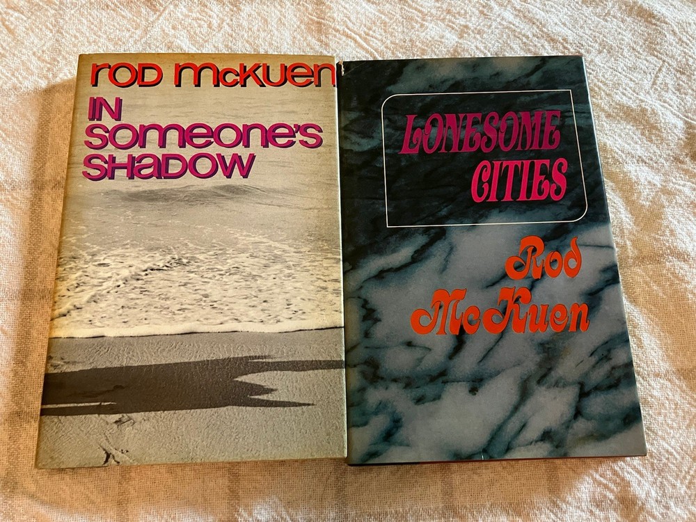 Rod McKuen Lot! In Someone’s Shadow & Lonesome Cities Hardcovers W/DustJacket