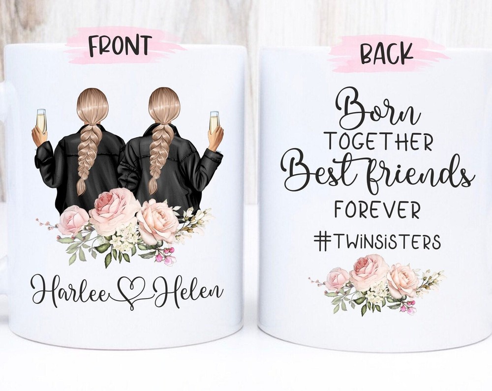 Personalized Twin Sister Mug For Long Distance Gift  