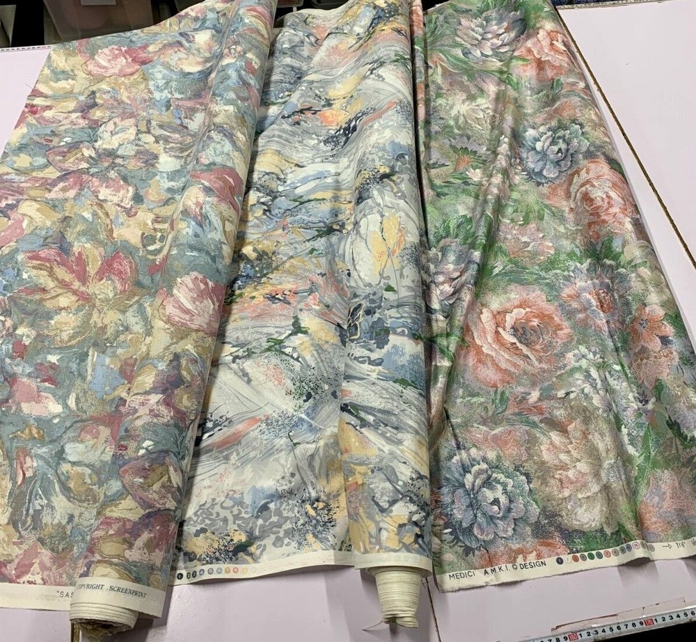 ABSTRACT FLORALS COTTON PRINTS  UPHOLSTERY FABRIC : 120CM WIDE : #BMP2
