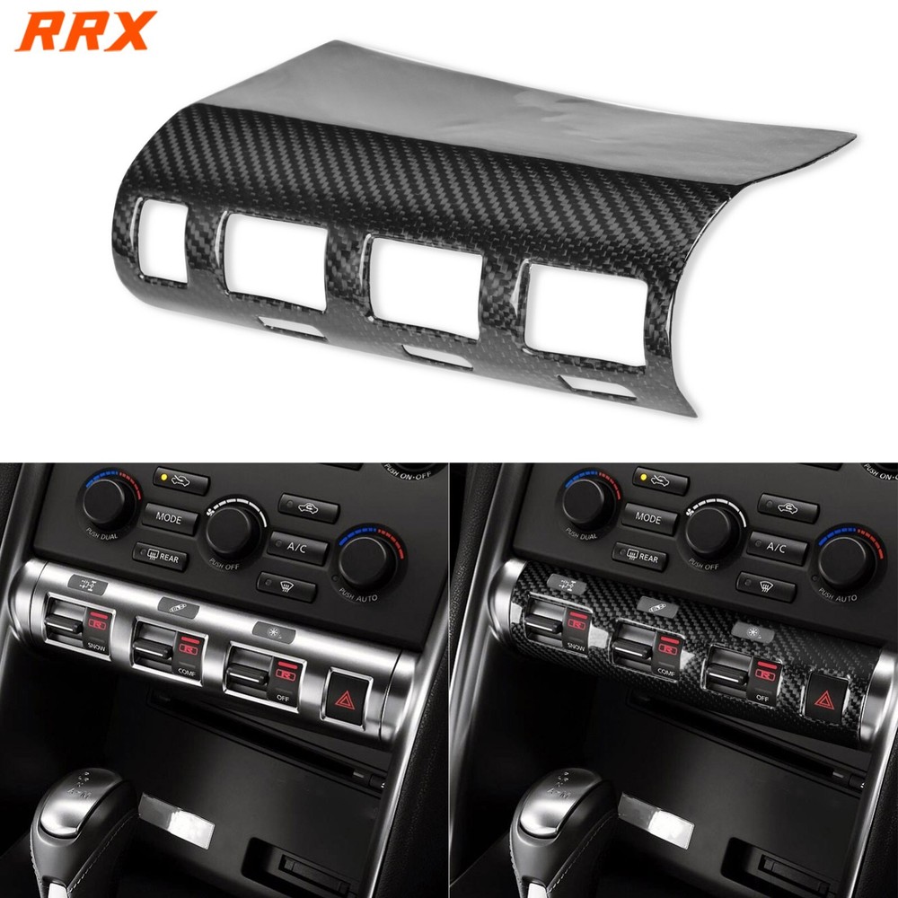 Dry Carbon Fiber Console Warning Light Panel Cover For Nissan GT-R R35 2008-2016