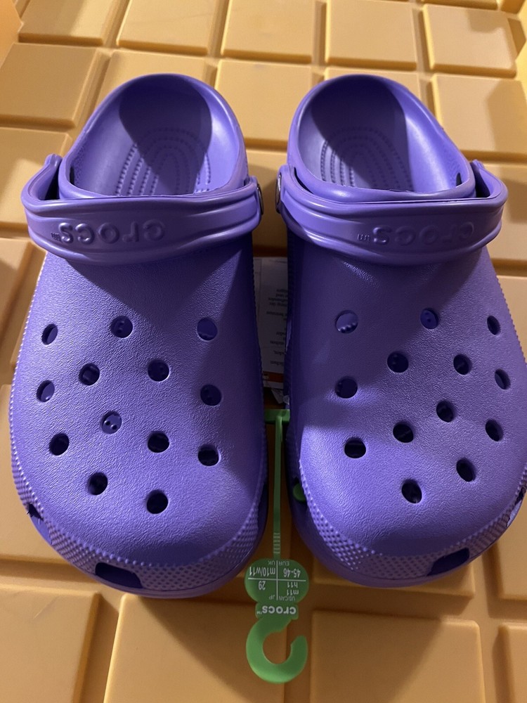 Crocs Men's Shoes - Classic Clogs, Slip On Water Shoes, Sandals  Purple 11