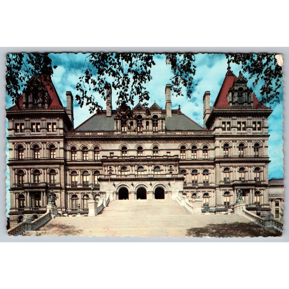 Vintage Albany NY State Capitol Postcard French Chateau Architecture