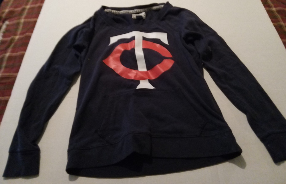 Pink! By Victoria Secret Womens Blue Minnesota Twins Sweatshirt Size Large