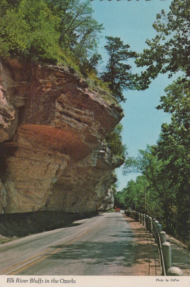 Elk River Bluffs In Ozarks Missouri 4x6 Postcard