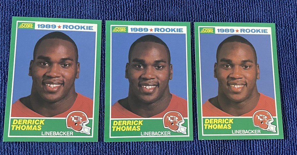 (3) Card 1989 Score Derrick Thomas Rookie RC Lot