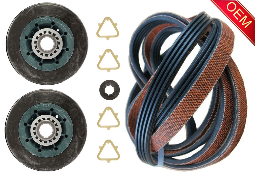 Admiral AGD4675YQ2 Dryer Drum Roller Kit with Belt Replacement