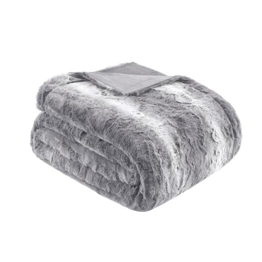 Zuri Soft Plush Luxury Oversized Faux Fur Throw Animal Stripes Design, Faux