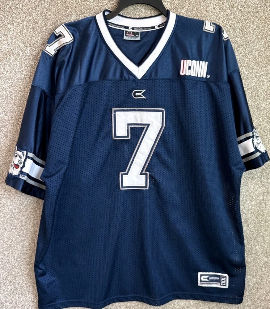 UConn Huskies #7 NCAA Football Jersey Size 2XL by Colosseum Athletics