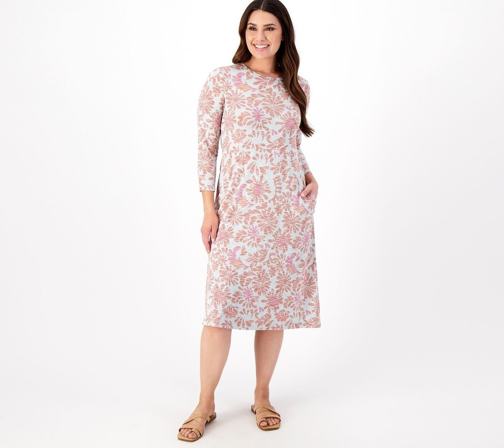 LOGO by Lori Goldstein Women's Dress Sz S Regular Printed Multi-colored A609289