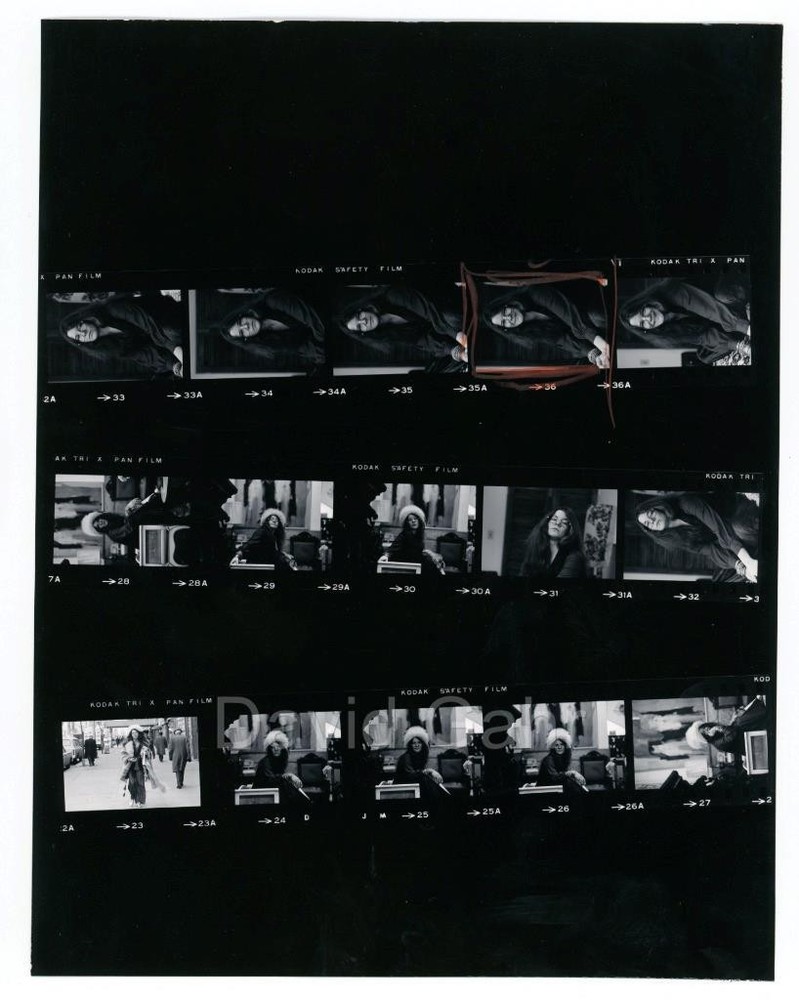 '69 Janis Joplin Chelsea Hotel Manhattan NYC Original Contact Sheet Photo B434