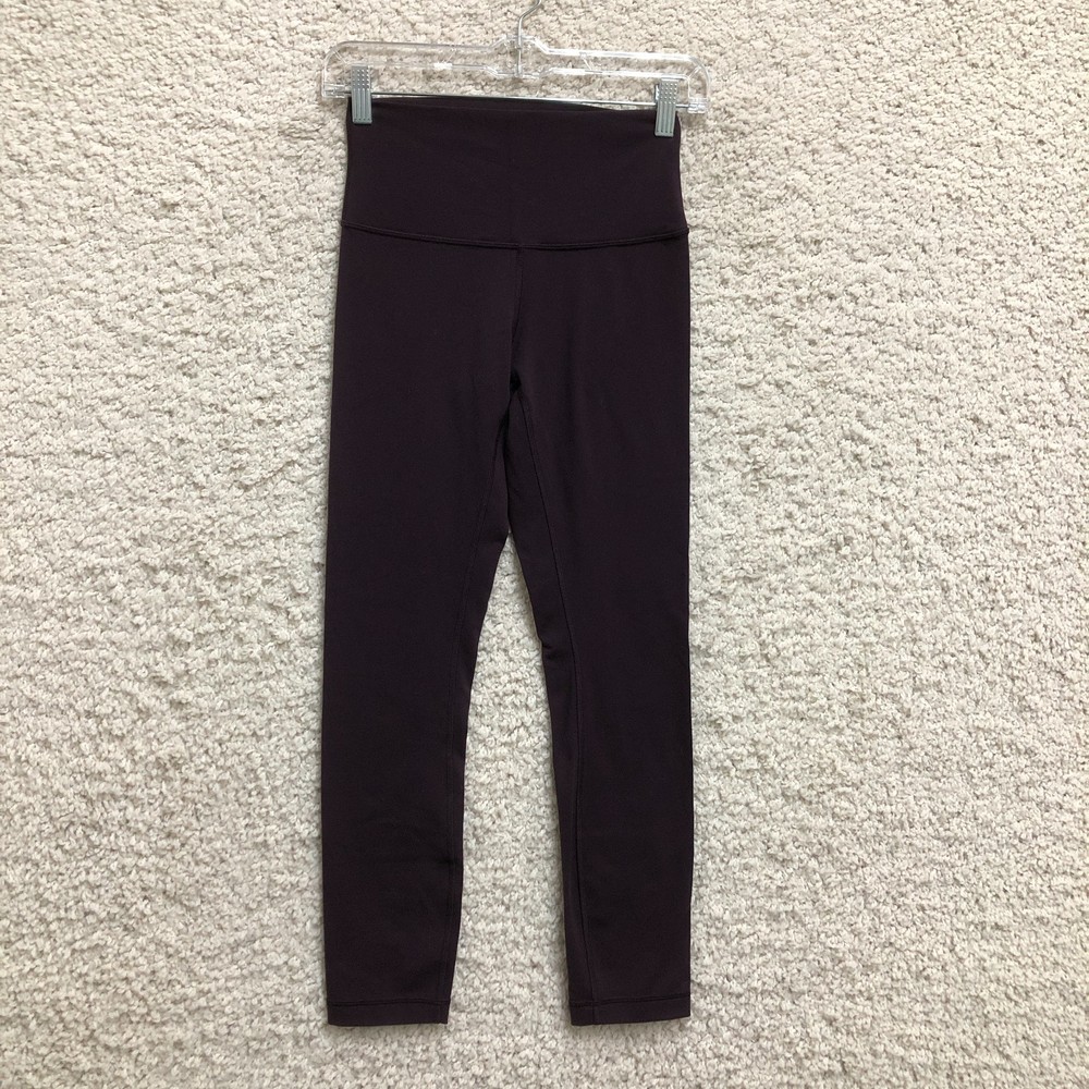 Lululemon Leggings 4 Adult Purple Ankle Pull On Stretch Yoga Workout Gym Womens