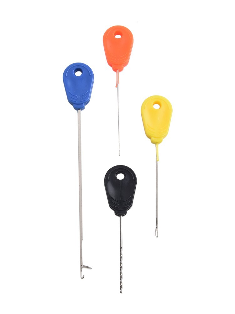 ABS & Stainless Steel 4-Piece Carp Fishing Boilie Baiting Needle Set-image