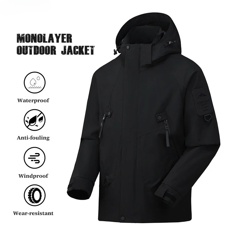 Unisex Waterproof Outdoor Jacket Windbreaker Rain Coat Climbing Hiking Camping