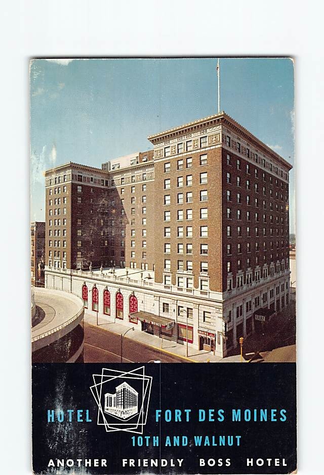 Postcard Hotel Fort Des Moines 10th and Walnut Iowa USA North America