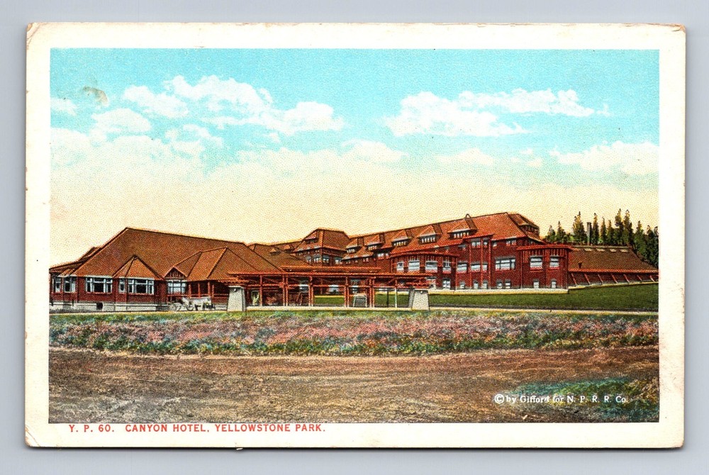 Canon Hotel Yellowstone Park Wyoming Postcard